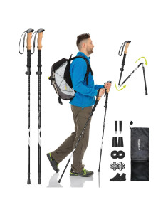 Bastones de Senderismo SOLODOTO 7075 Plegables Ajustables 2PC