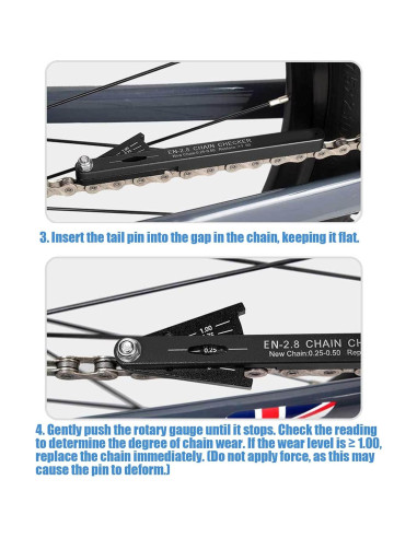 Herramienta Indicador Desgaste Cadena Bicicleta Genérico 12.7cm