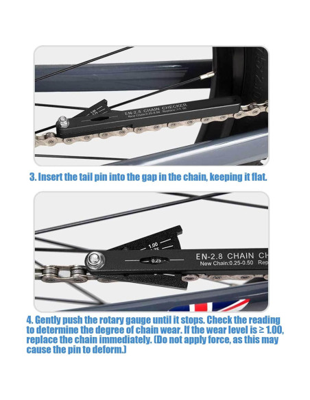 Herramienta Indicador Desgaste Cadena Bicicleta Genérico 12.7cm