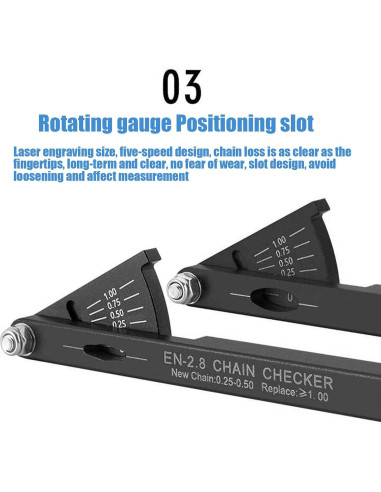 Herramienta Indicador Desgaste Cadena Bicicleta Genérico 12.7cm