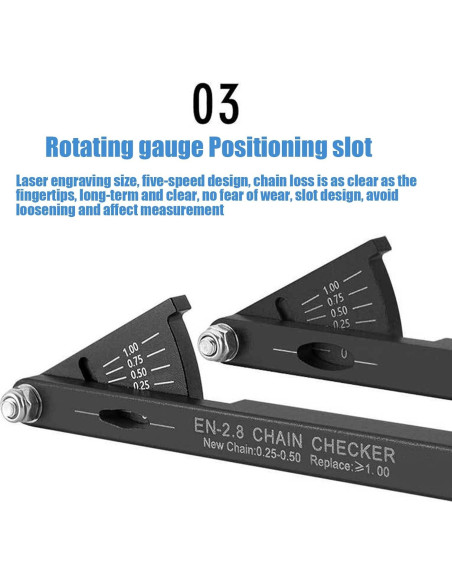 Herramienta Indicador Desgaste Cadena Bicicleta Genérico 12.7cm