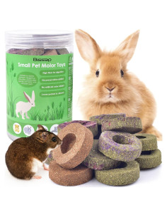 Bissap Juguetes para Roer Conejo 16PCS Pasto Timothy 280g