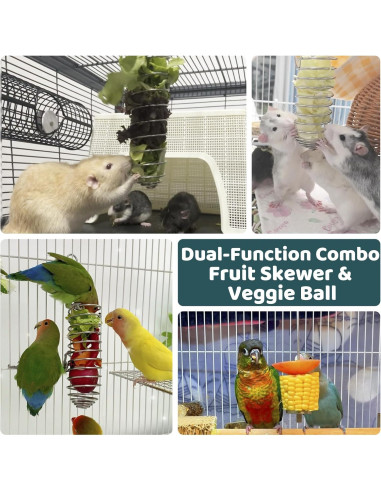 Accesorios para jaula Coalinker - Juguetes forrajeo 2 paquetes