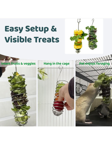 Accesorios para jaula Coalinker - Juguetes forrajeo 2 paquetes