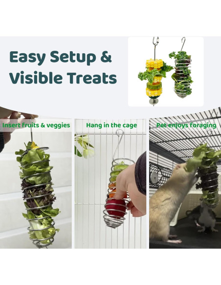 Accesorios para jaula Coalinker - Juguetes forrajeo 2 paquetes