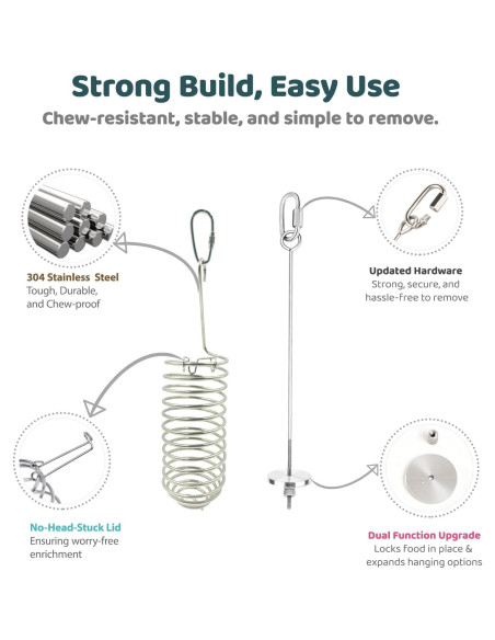 Accesorios para jaula Coalinker - Juguetes forrajeo 2 paquetes