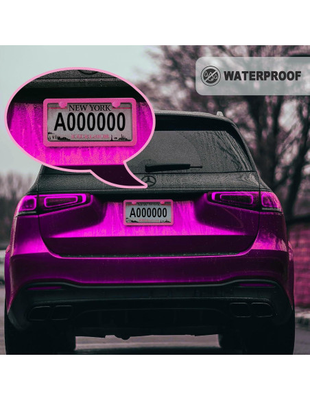 Marco de Placa de Licencia Rosa Carsories Universal 30.99x16cm