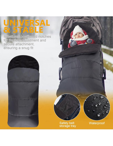 Saco de Invierno para Cochecito Pugwoy 98x45cm Impermeable