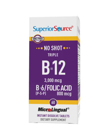 Suplemento de Vitamina B Superior Source 60 Tabletas MicroLingual