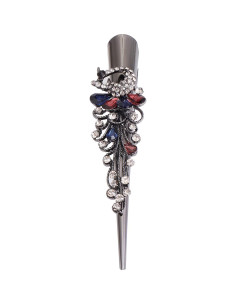 Pinzas para el cabello Lurrose de metal con rhinestones 2PC 2