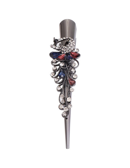 Pinzas para el cabello Lurrose de metal con rhinestones 2PC