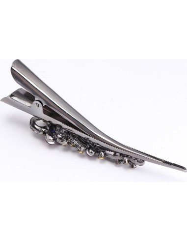 Pinzas para el cabello Lurrose de metal con rhinestones 2PC