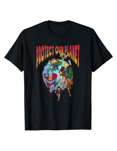 Camiseta Captain Planet Protección Ambiental Hombre