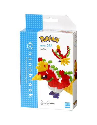 Nanoblock Ho-Oh Pokémon - Kit de Construcción 183 Piezas