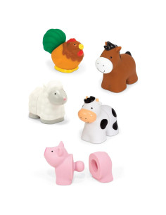 Juguete de Granja Melissa & Doug - 10 Piezas Enlazables para Bebés