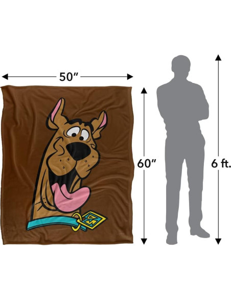 Manta Suave Scooby-Doo Feliz 127x152 cm Licenciada