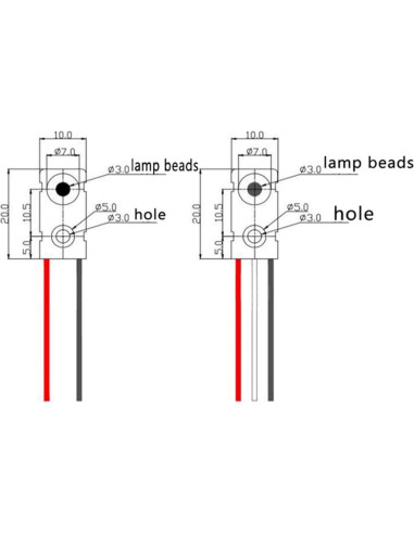 Sensor de Haz Infrarrojo 2PCS Ransanx 5MM 1M DC5V