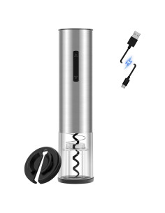 Abridor de Vino Eléctrico QIKPCK Recargable USB-C Acero Inoxidable
