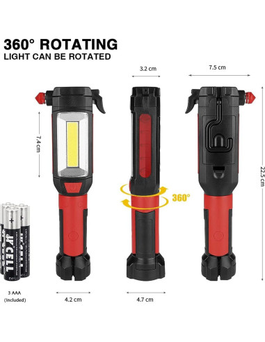 Herramienta de Emergencia 9-en-1 Maksone con Linterna LED
