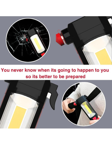 Herramienta de Emergencia 9-en-1 Maksone con Linterna LED