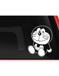 Calcomanía Vinilo Kojozone Gato Robótico 12.7 cm Blanco 2