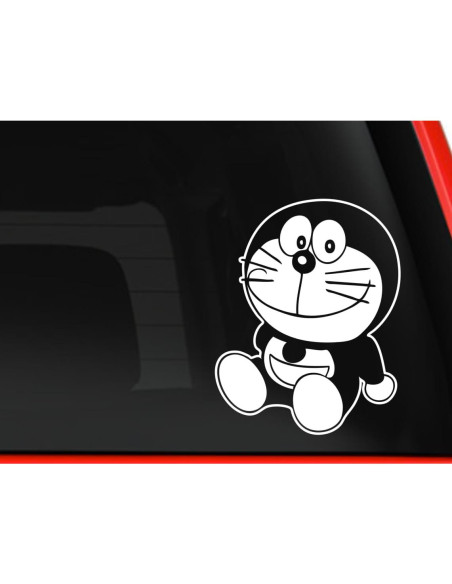 Calcomanía Vinilo Kojozone Gato Robótico 12.7 cm Blanco