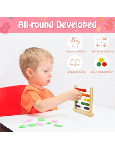 Ábaco de Madera Sealive para Niños - Juguete Educativo 50 Bolas 2