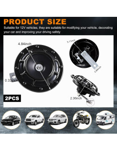 Kit de bocinas de coche Gasedin Super Tone 12V 30W 118dB 2