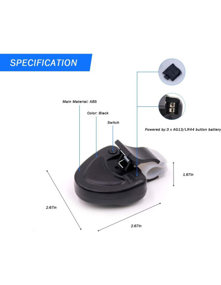 4 Bombillas LED de Alarma Sonora para Pesca Wingsflying