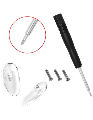 Almohadillas Nasales Atornillables PRADA Plateadas 16.5mm