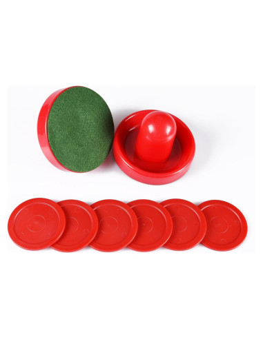 Pucks de Reemplazo Rojos East Eagle para Air Hockey - 6 Piezas