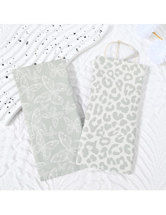 Estuche Suave para Gafas PU 2 Piezas Mujeres Leopardo y Mariposa 2