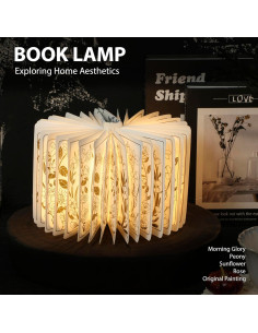Luz de Libro Plegable ZBOLE 1200mAh 3 Colores Decorativa 2