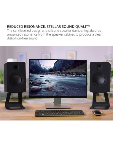 Soportes Elevados para Altavoces Kanto SE6 - 17.5 cm, 10 kg, Negro