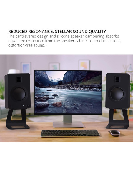 Soportes Elevados para Altavoces Kanto SE6 - 17.5 cm, 10 kg, Negro