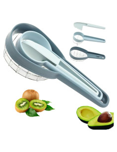 Cortador 3 en 1 FAMMOM de Aguacate y Kiwi Acero Inoxidable