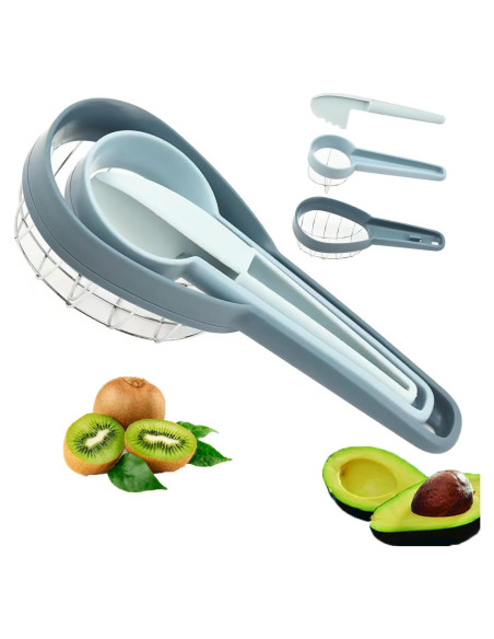 Cortador 3 en 1 FAMMOM de Aguacate y Kiwi Acero Inoxidable