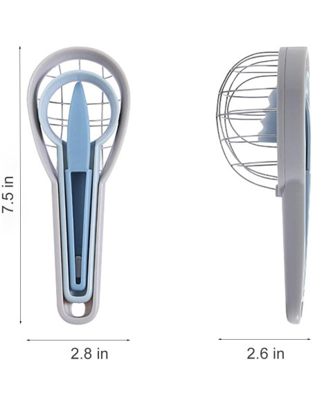 Cortador 3 en 1 FAMMOM de Aguacate y Kiwi Acero Inoxidable