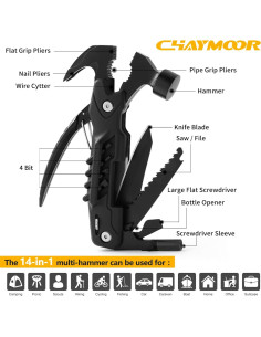 Martillo Multitool 16-en-1 Chaymoor Plegable 14 cm 2