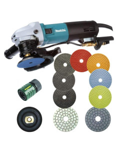 Pulidora Húmeda Makita PW5001C 4" + Set 7 Almohadillas