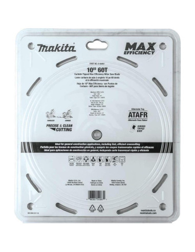 Hoja de sierra ingletadora Makita B-66961 25.4cm 60T Carburo