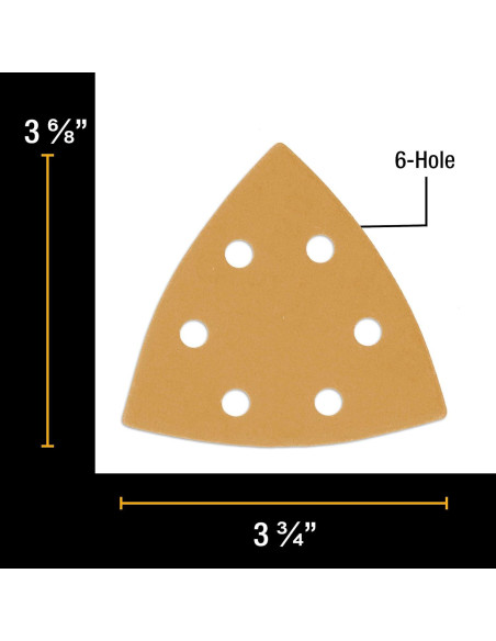 Hojas de Lijado Triangulares Dura-Gold 400 Granos - Caja de 20