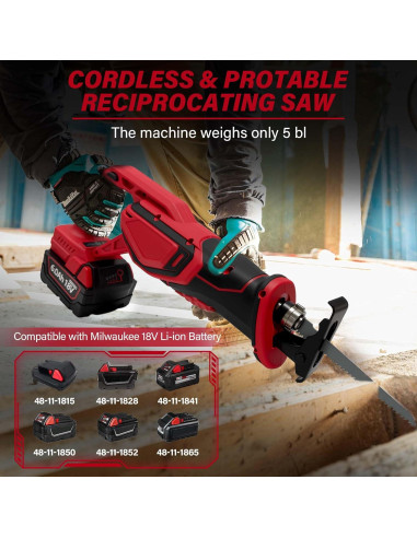 Sierra Recíproca Inalámbrica RAYLEEY 3500 RPM 25 cm