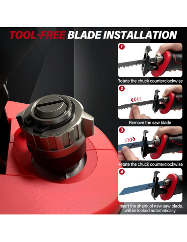 Sierra Recíproca Inalámbrica RAYLEEY 3500 RPM 25 cm