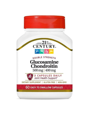 Glucosamina y Condroitina 500/400mg 21ST Century - 60 Cápsulas