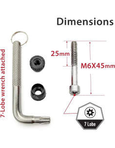Abrazadera de Asiento de Bicicleta ONIPAX Antirrobo 7 Lóbulos 2