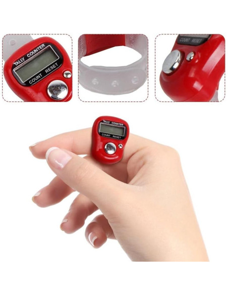 Contador de Dedos DONGKER 6 PCS Digital ABS Ahorro Energía