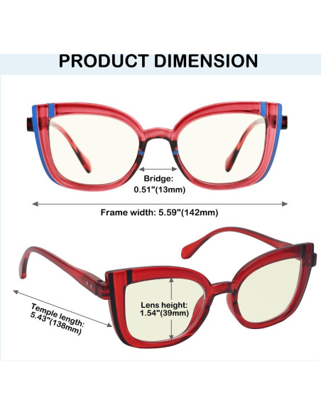 CessBlu Gafas de Lectura Coloridas UV400 Bloqueo Luz Azul 10 Pcs