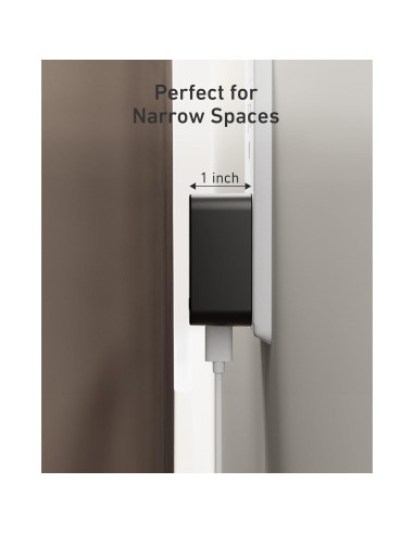 Cargador USB C Nekmit 67W Rápido 3 Puertos GaN Negro