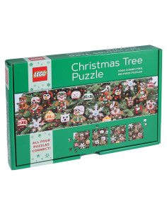 Rompecabezas Navidad LEGO 4x100 Piezas Árbol Decorado
